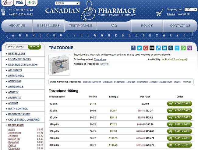 Trazodone hydrochloride 50 mg uses - Buy Trazodone Online Over the Counter